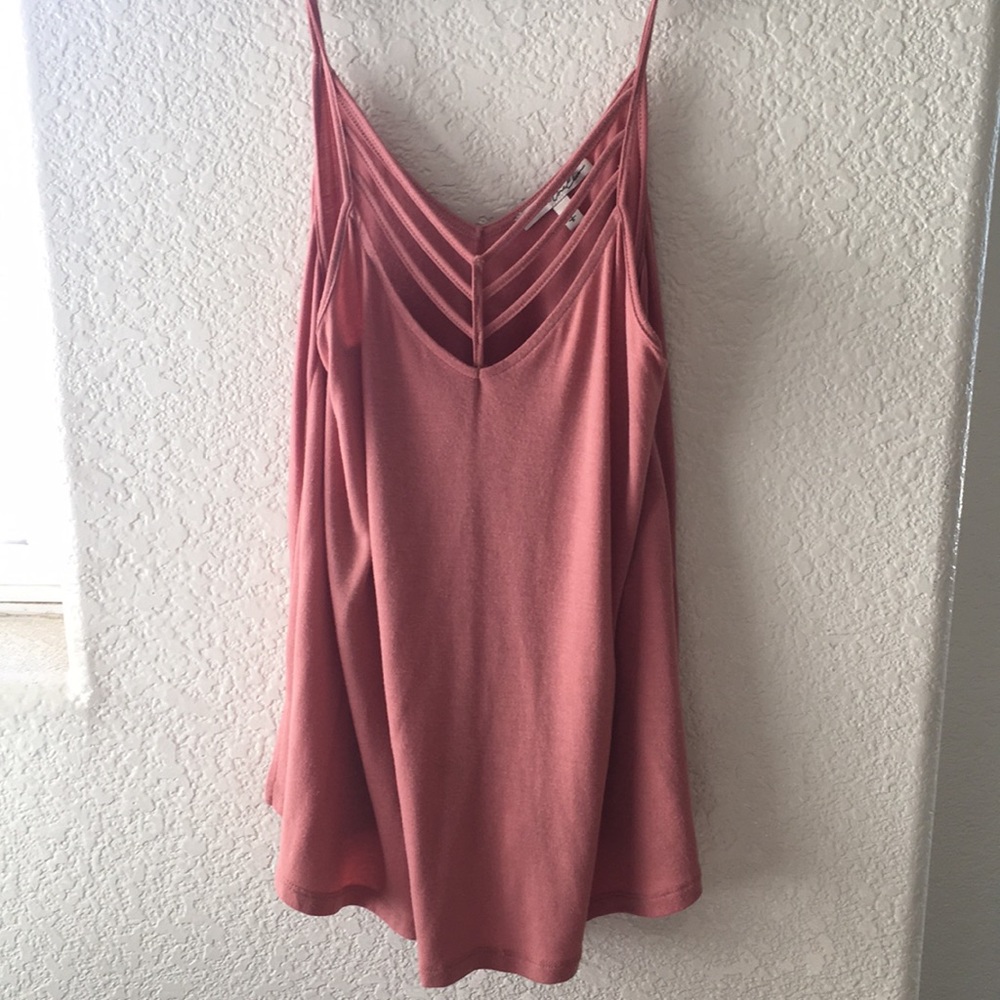 Coral strappy tank